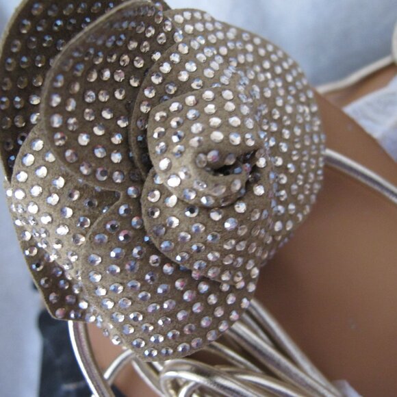 New - PrettyLittleThing Flower Lace Up Sandals - Picture 6 of 9